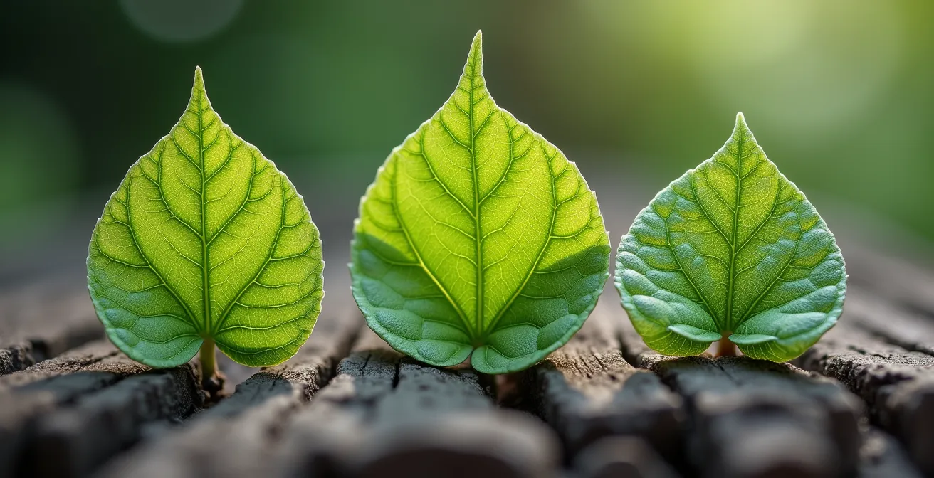 Comparaison détaillée des feuilles d'ail des ours, de muguet et de colchique montrant les différences visuelles essentielles