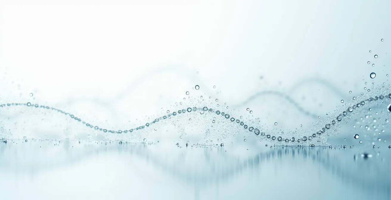 Vue artistique de neurones et synapses avec représentation de l'impact de la déshydratation