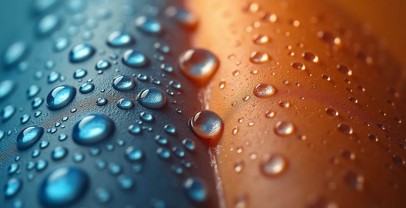 Comparaison visuelle entre traitement par le froid et par la chaleur sur une articulation