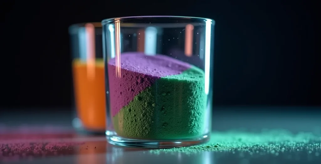 Visualisation artistique de la compétition entre différentes souches bactériennes dans l'intestin Visualisation artistique de la compétition entre différentes souches bactériennes dans l'intestin